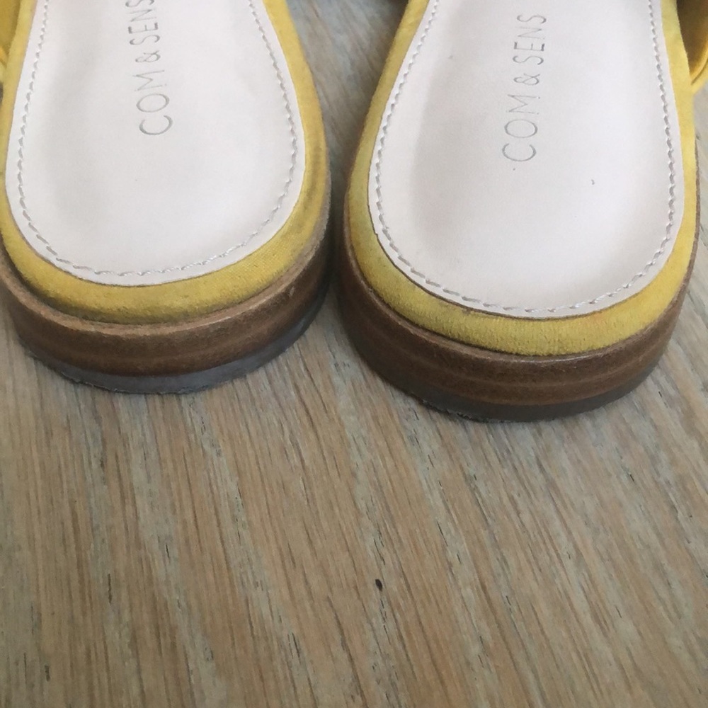 Com&Sens Mustard Yellow Pointed-Toe Slides/ Flats… - image 4